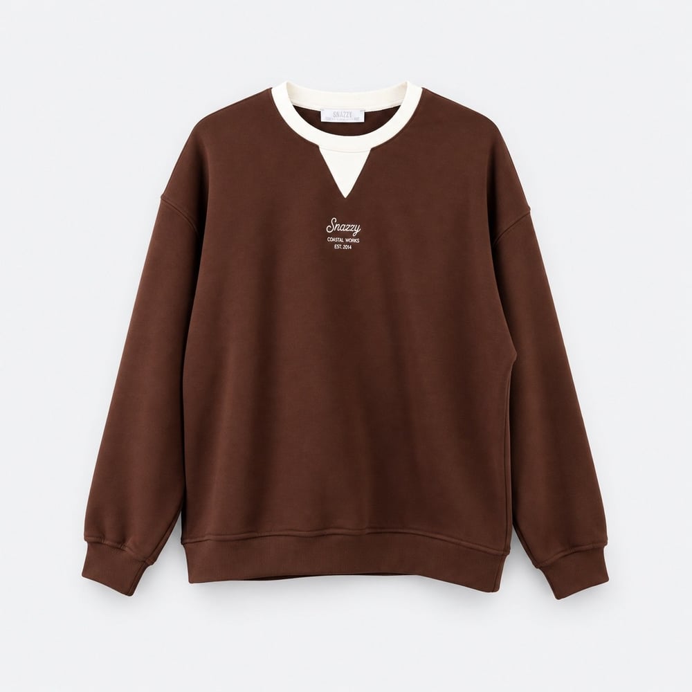 Kontrast Yaka Detaylı Sweatshirt