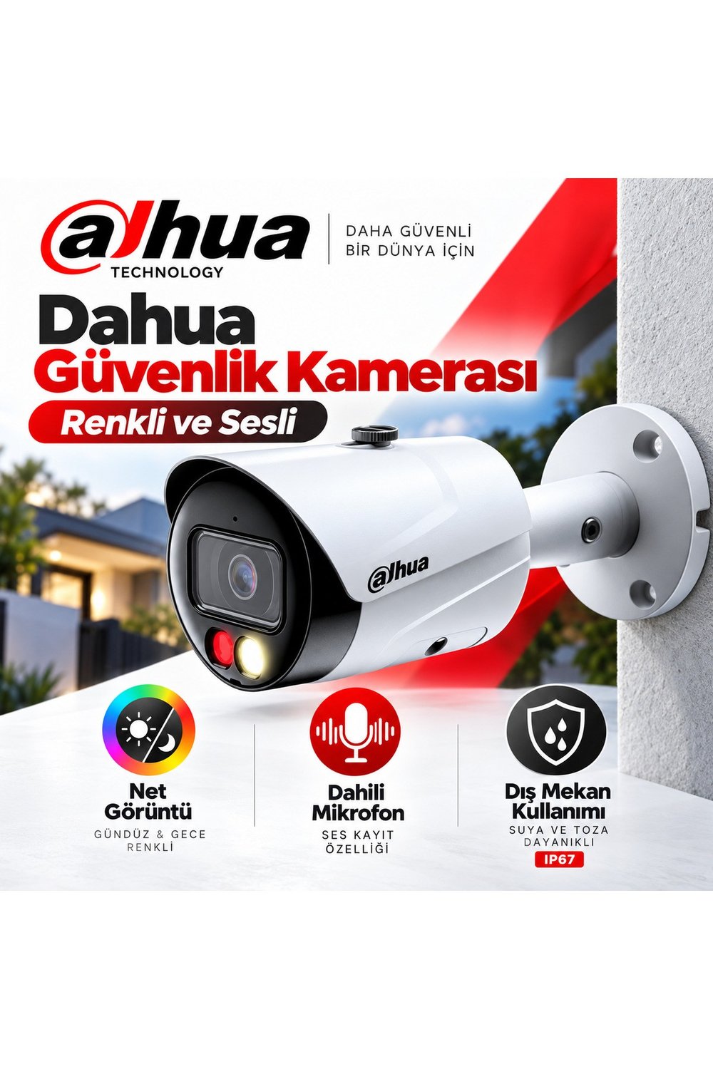 2MP 3.6mm Smart Dual Light Sesli IP Bullet Kamera