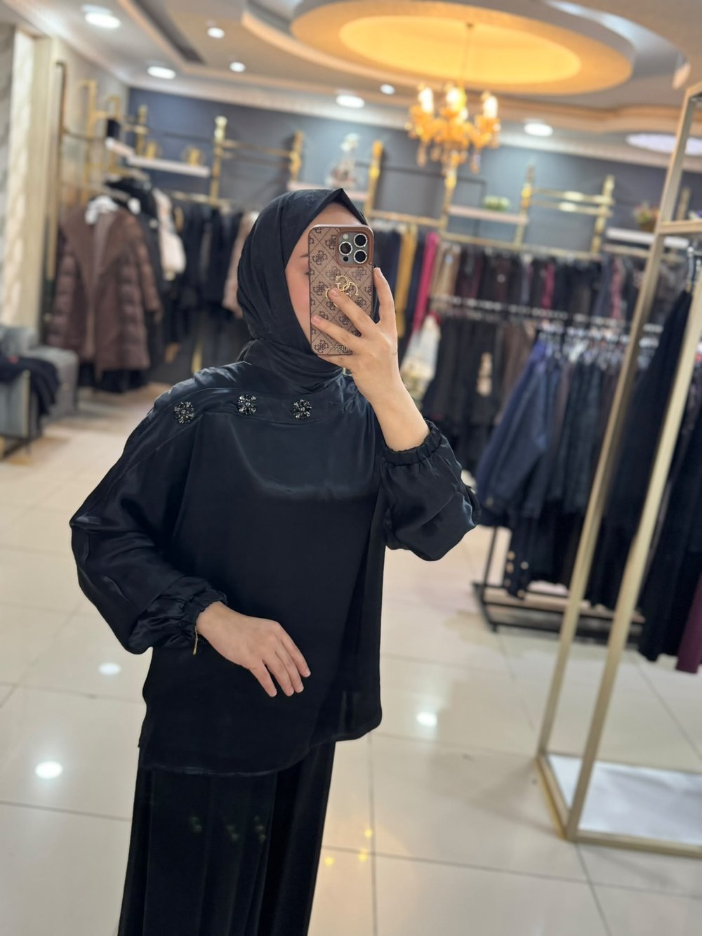 Butik Arya Asil Detaylı Siyah İkili Takım