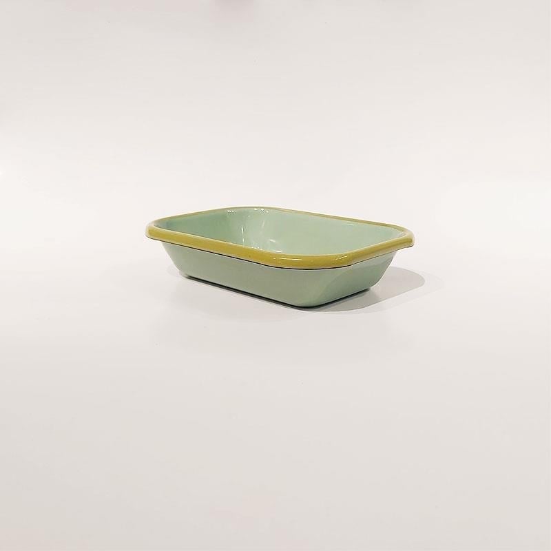 Emaye Meze Tabağı Nil Yeşil Kordon F. Yeşil 17 x 12 cm