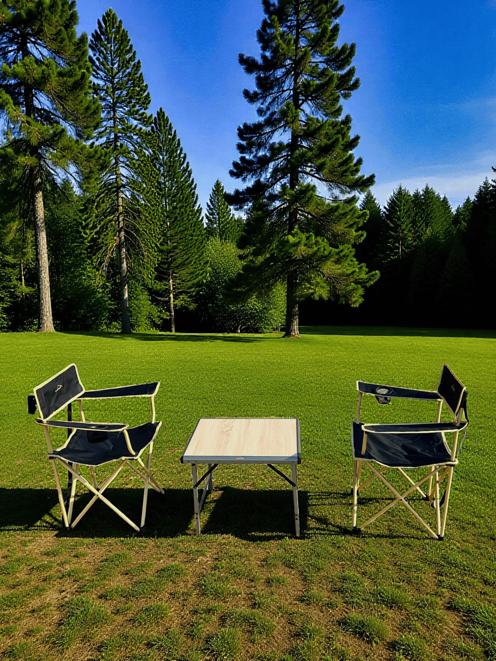 CAMPOUT KÜÇÜK MDF +2 MOGAN SANDALYE SET