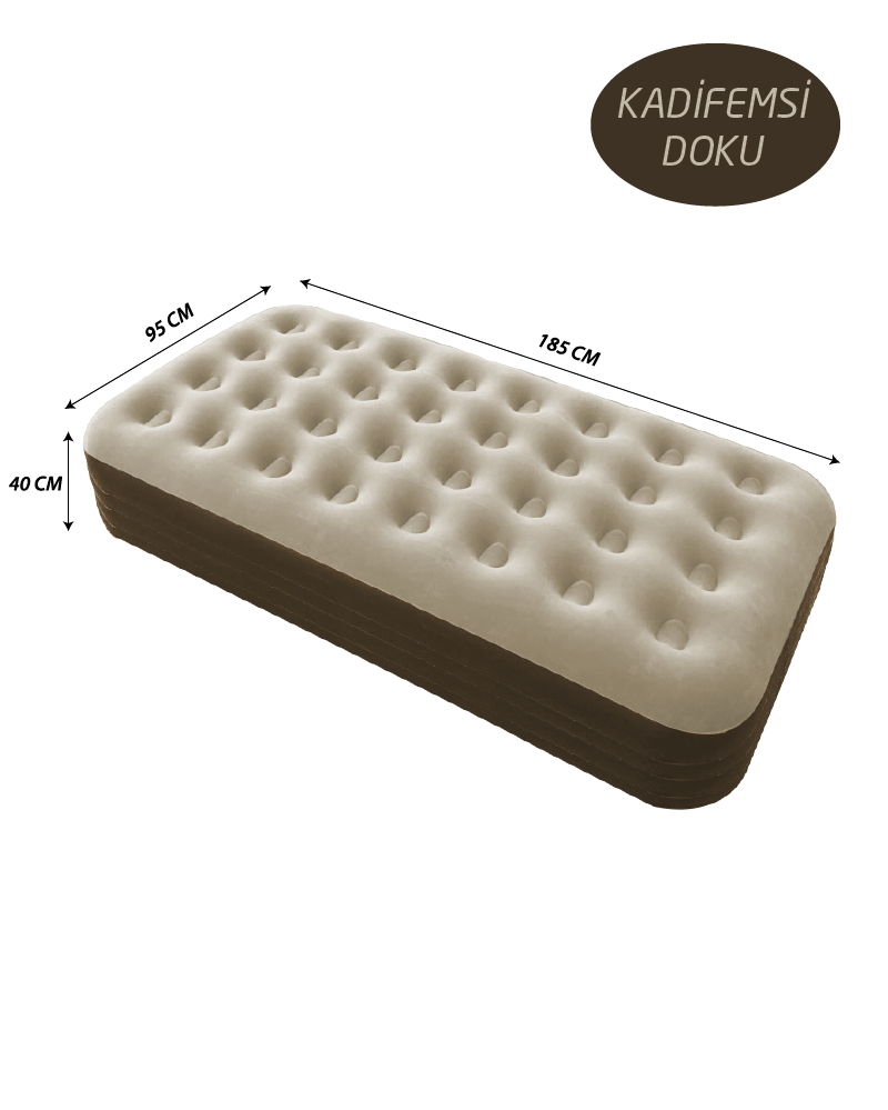 TEK KİŞİLİK YÜKSEK ŞİŞME YATAK