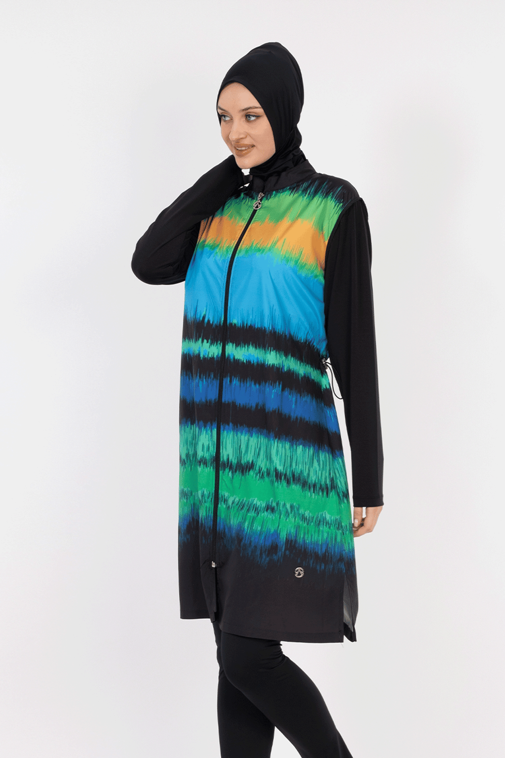 6030 Siyah Tesettür Mayo