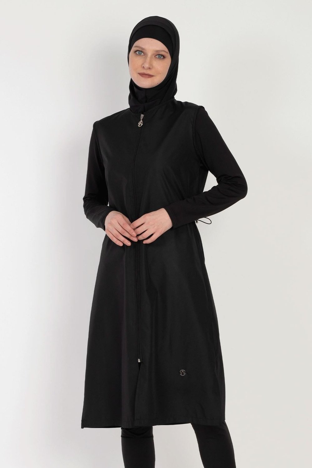 6045A-B Siyah Tesettür Mayo