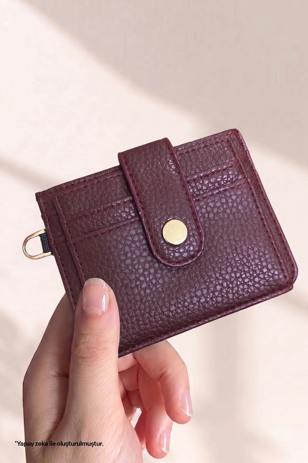 Anahtarlık Detaylı Bordo Kartlık