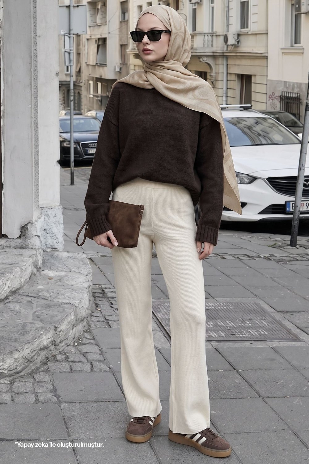 Basic Cream Knit Pants