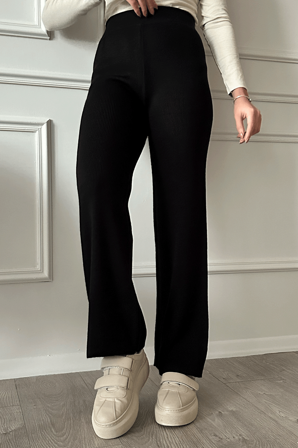 Basic Black Knit Pants