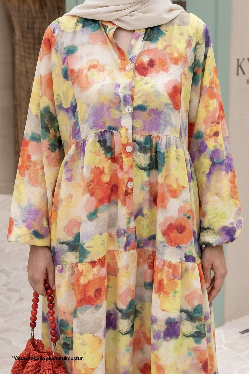 Dalia Sarı Mango Elbise
