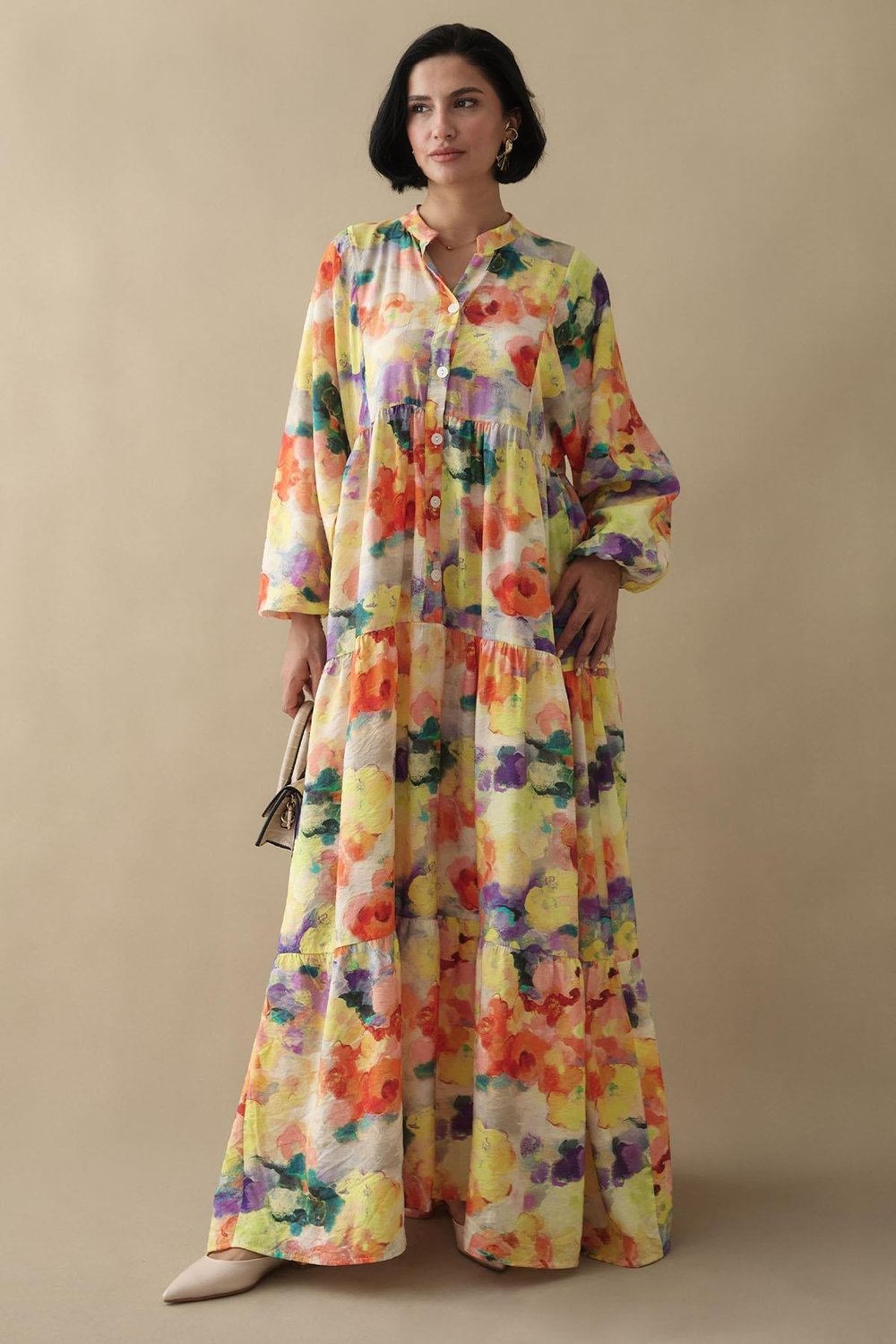 Dalia Sarı Mango Elbise