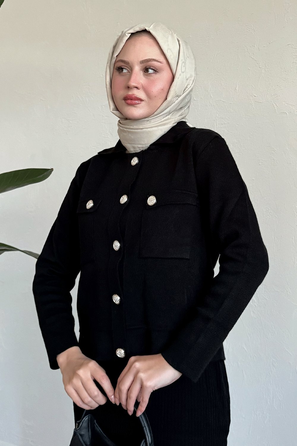 Etekli Ceketli Siyah Takım