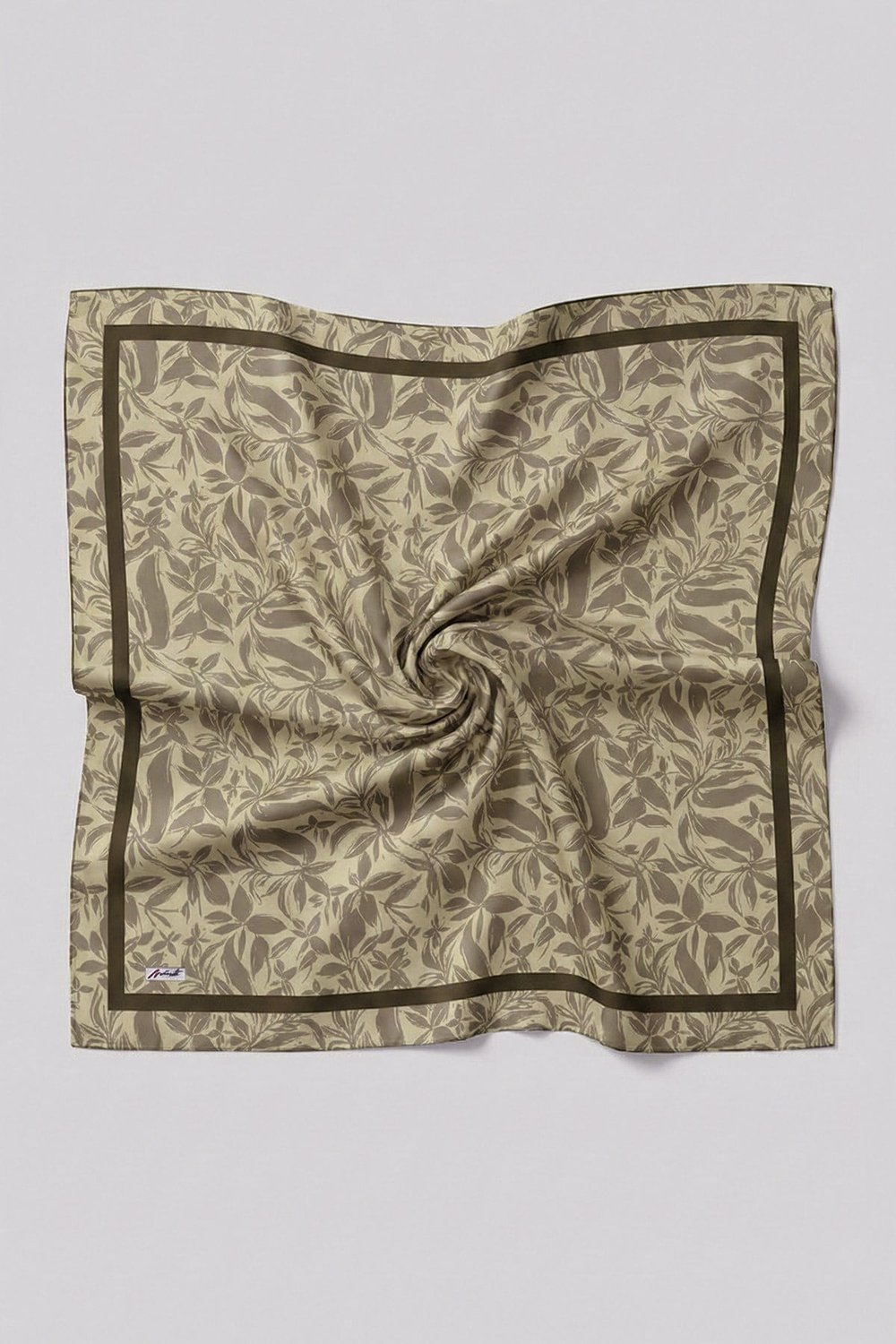 Floral Desenli Bej Soft Pamuk Eşarp