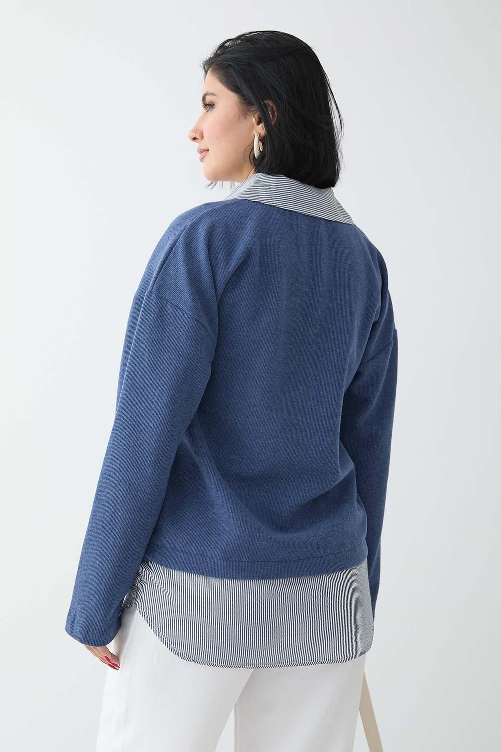 Garnili Selanik Kumaş İndigo Sweat