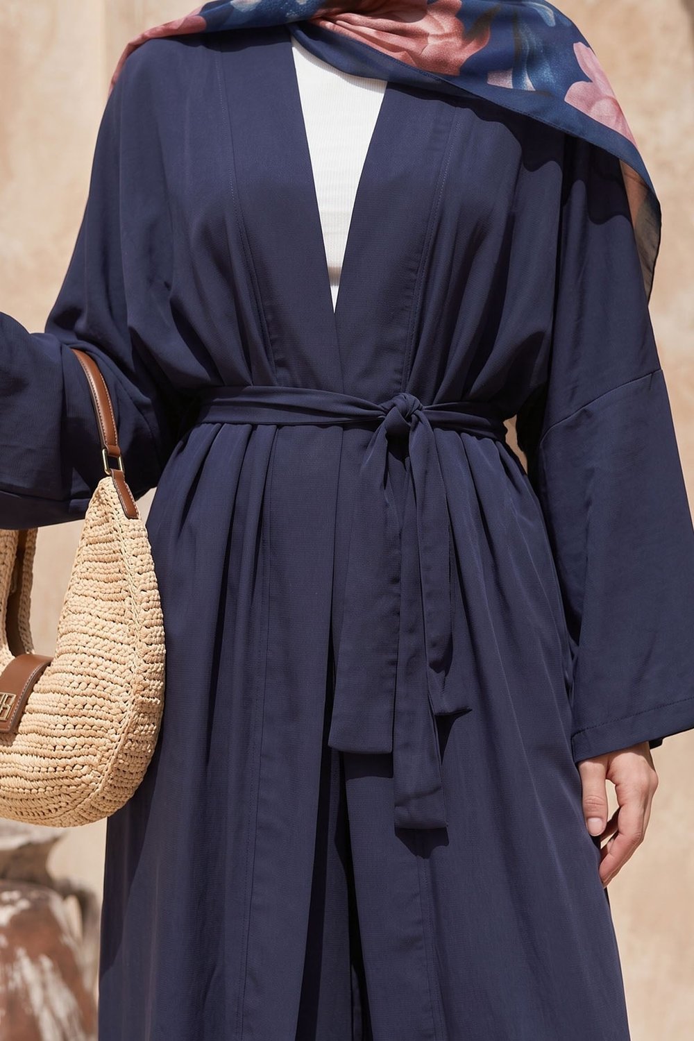 Kimono Pantolonlu Lacivert Takım