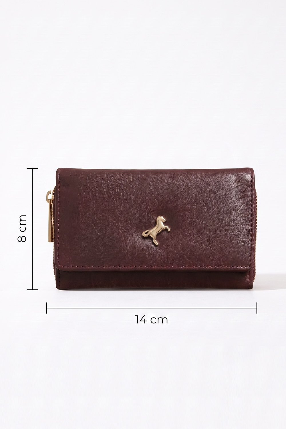 Logo Detay Çıtçıtlı Bordo Cüzdan