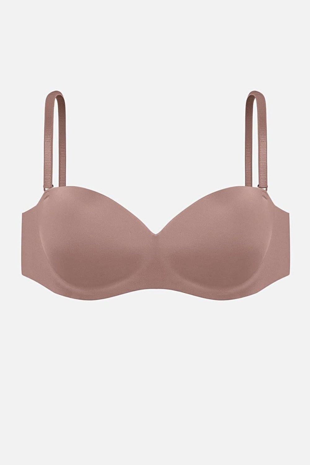 Lotus Lazer Dikişsiz Balensiz Push Up Sütyen - Bronz Kahve - 2818