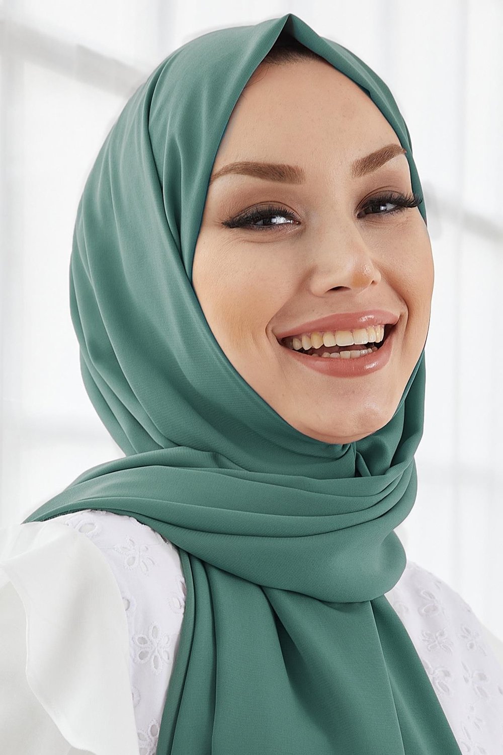 Medine İpeği Şal - Turkuaz