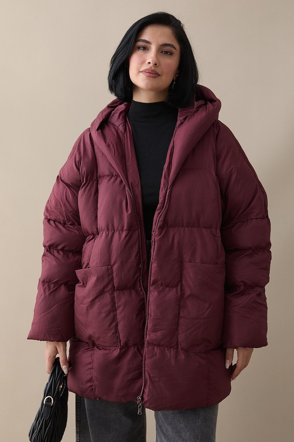Mona Salaş Şişme Mont - Bordo