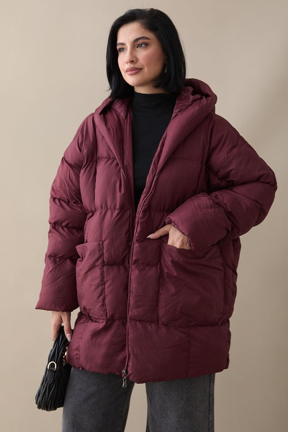Mona Salaş Şişme Mont - Bordo