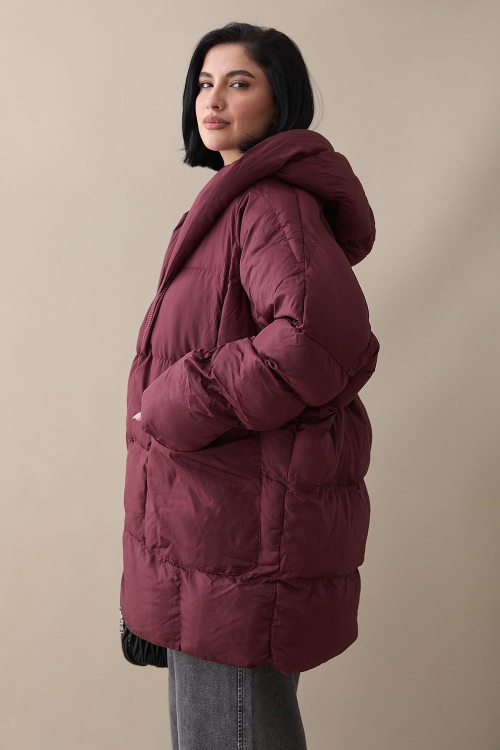 Mona Salaş Şişme Mont - Bordo