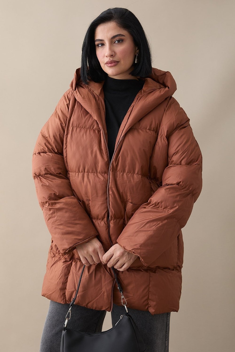Mona Salaş Şişme Mont - Taba