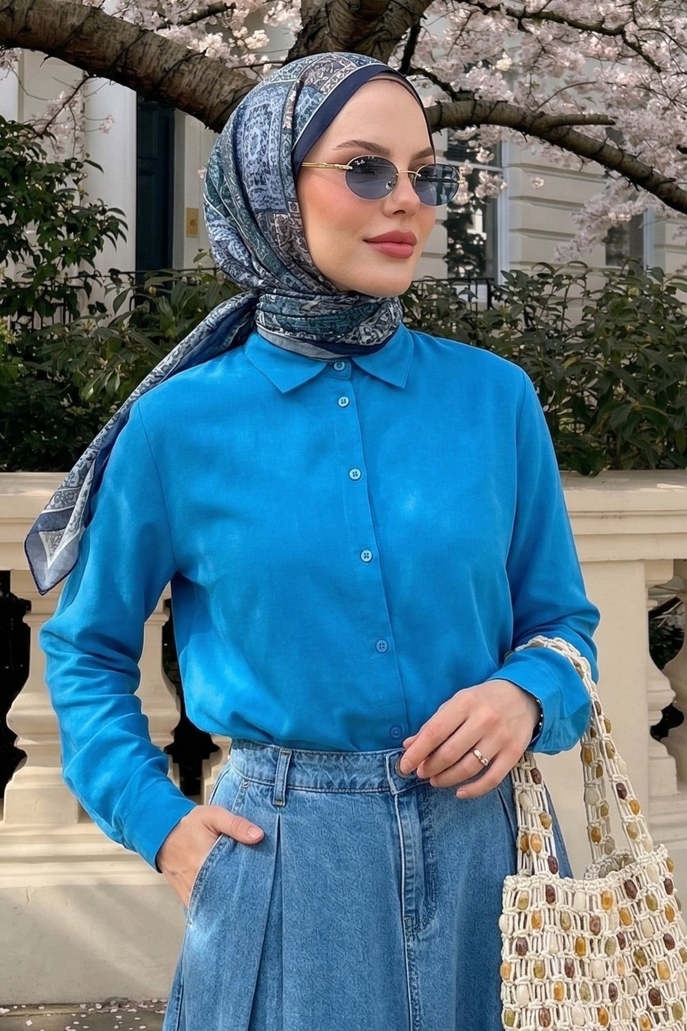 Nilda Basic Mavi Gömlek