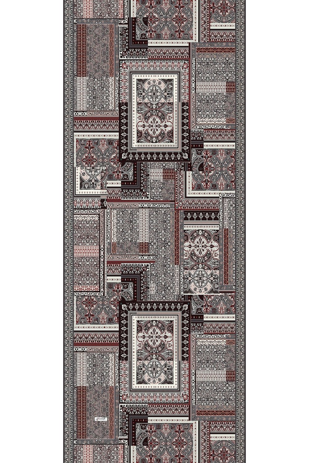 Paisley Desen Soft Pamuk Şal Mor