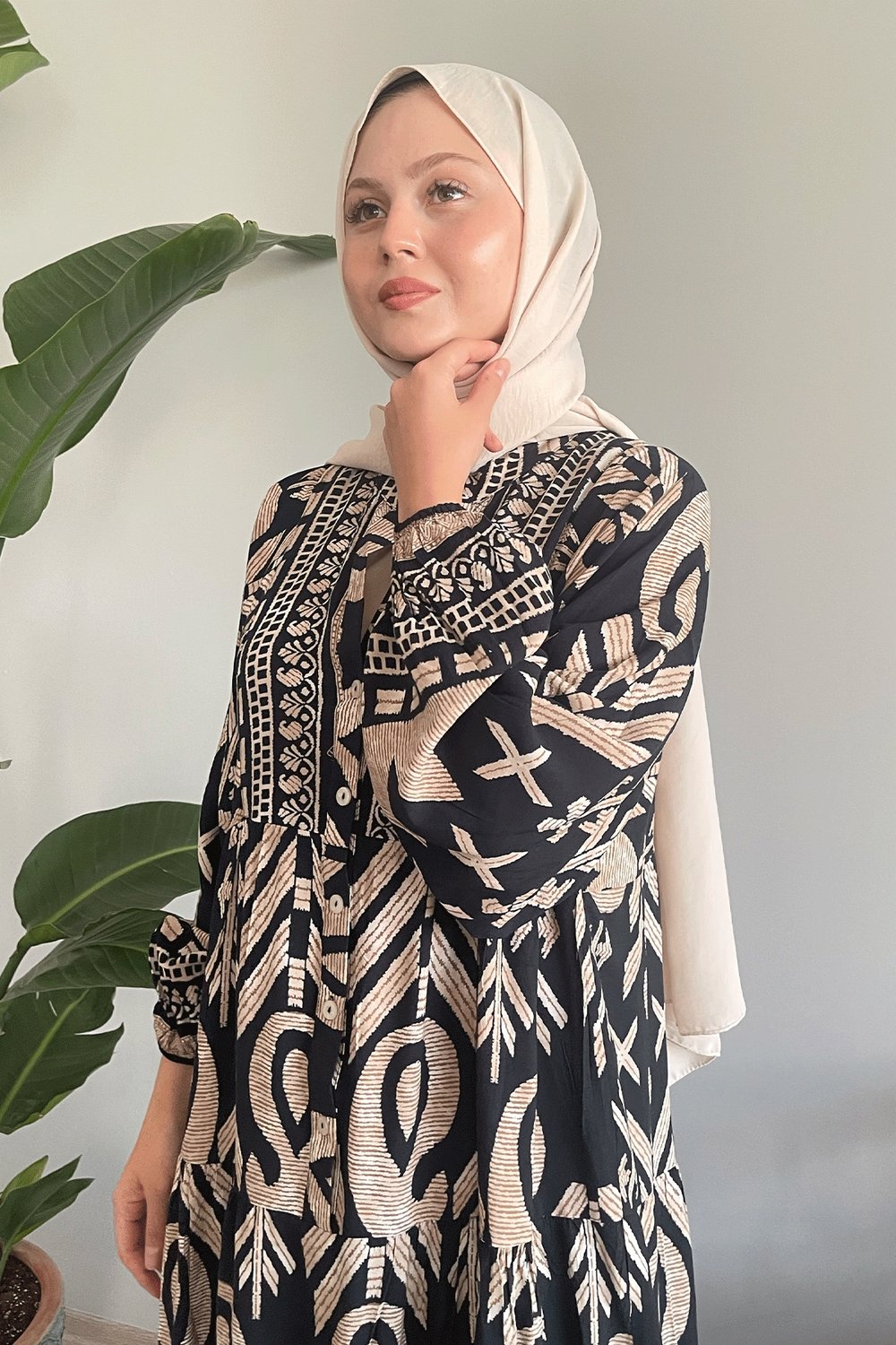 Salaş Siyah Viskon Elbise