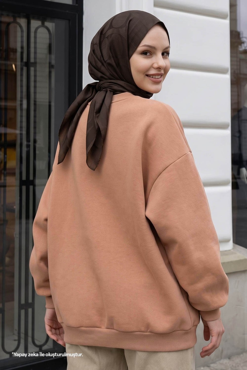 Şardonlu Basic Camel Sweat