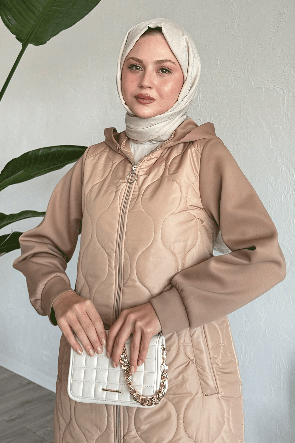 Scuba Garnili Camel Kapitone Kap