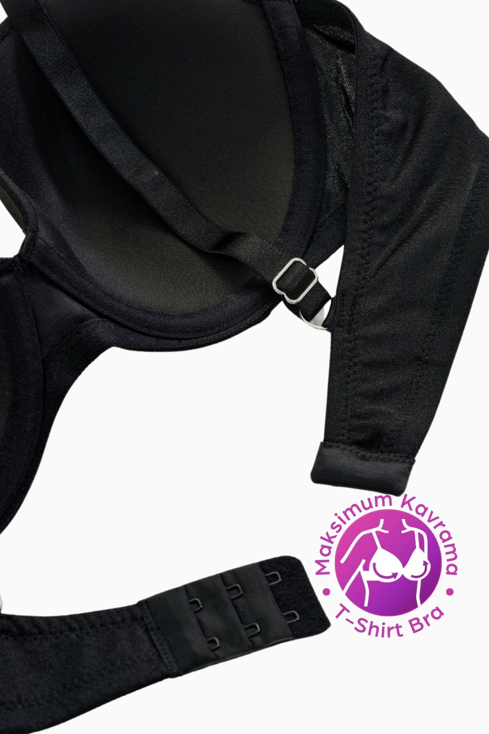 T-shirt Bra Dolgusuz Sabit Kalın Askı - Siyah - 2531