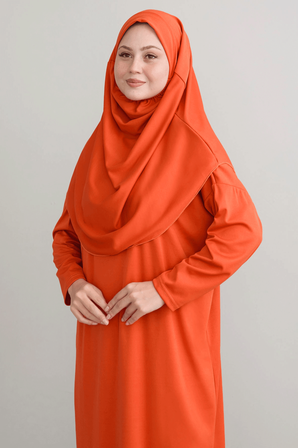 Tek Parça Kiremit Namaz Elbisesi