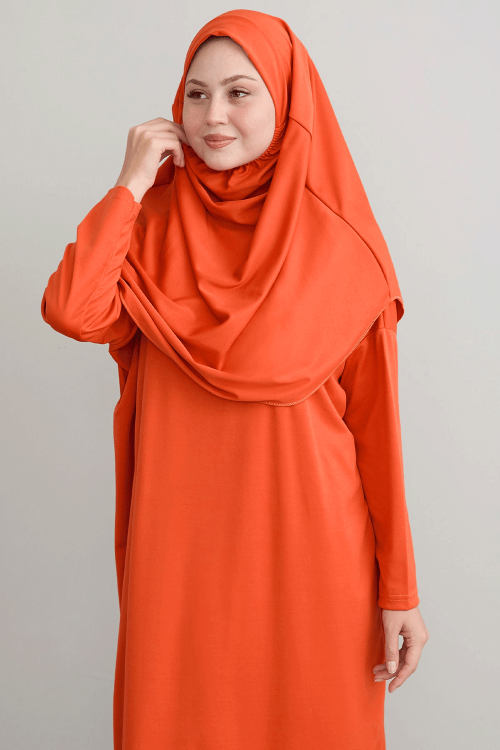 Tek Parça Kiremit Namaz Elbisesi