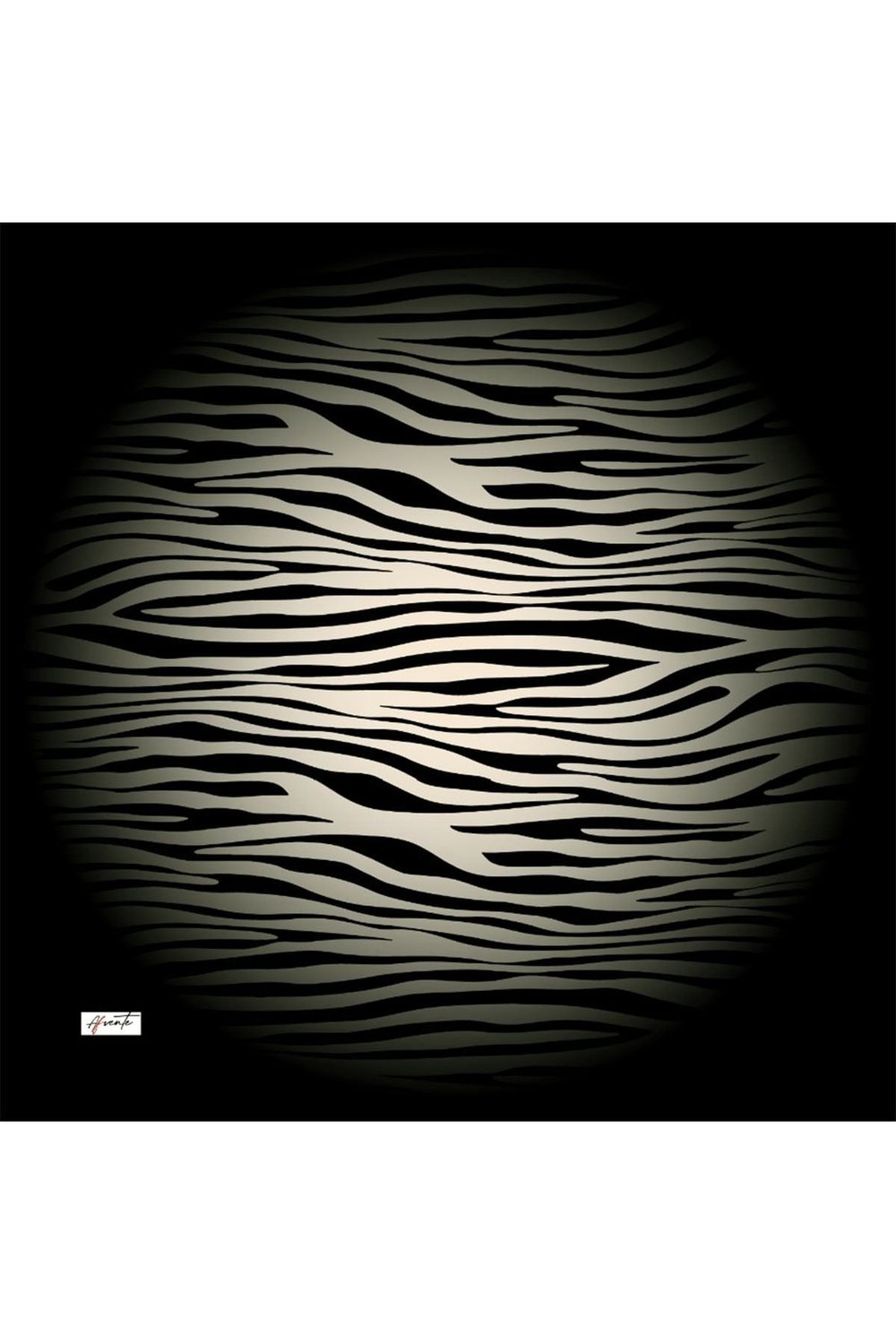 Yatay Zebra Desen Siyah Soft Pamuk Eşarp