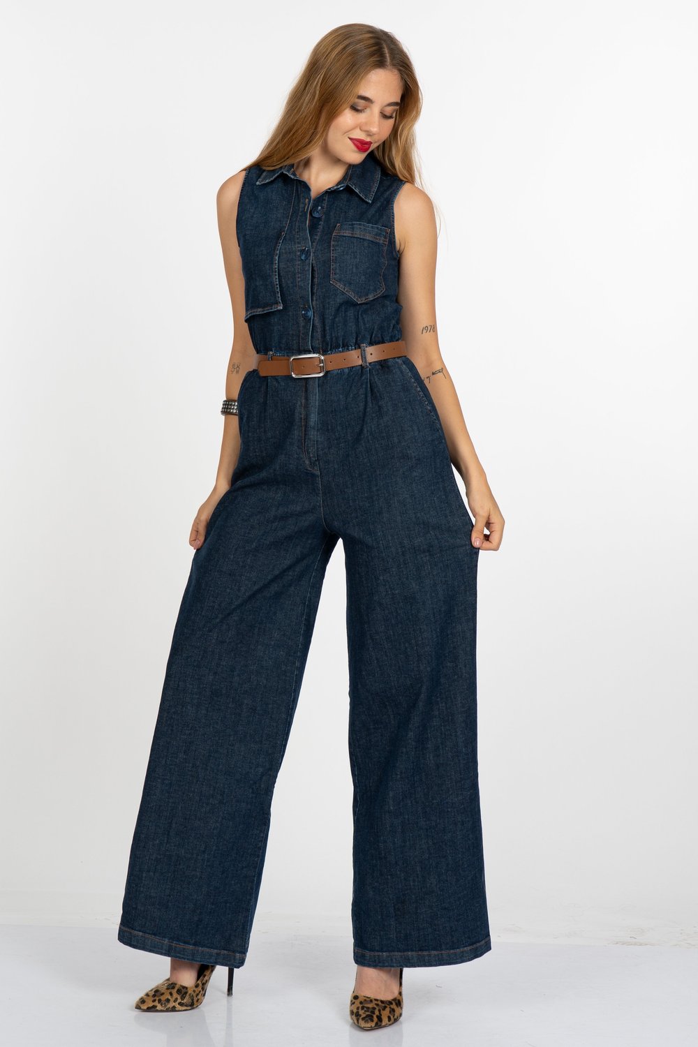 Alessia Belted Denim Tulum 50421
