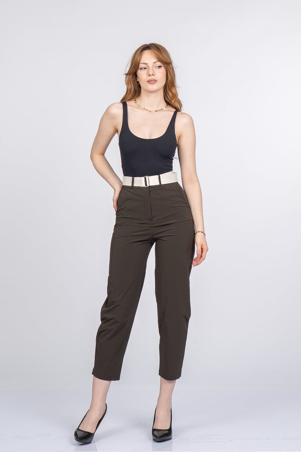 Alviera Paraşüt Kumaş Bilek Boy Pantolon