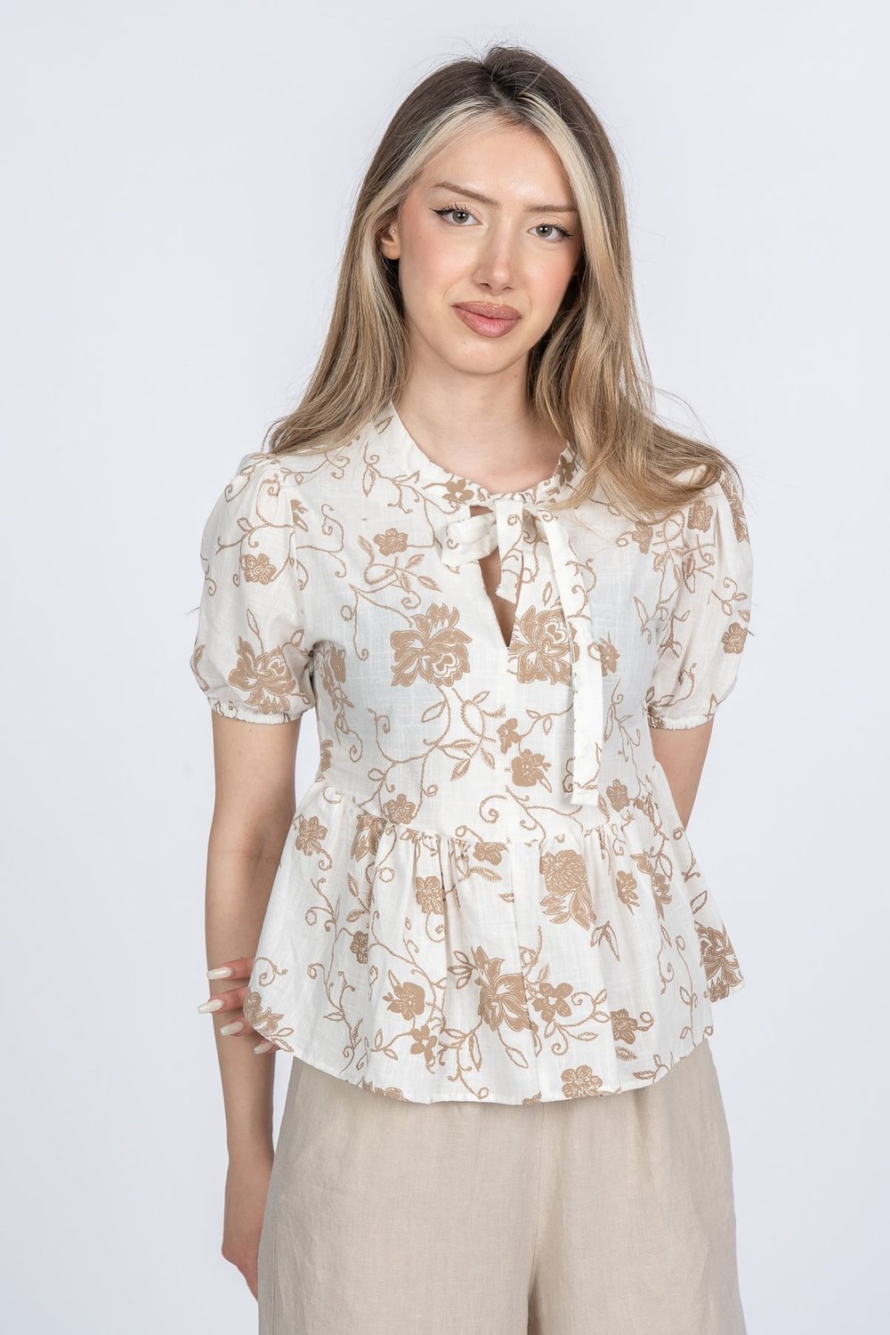 Amoura Soft Keten Bluz 70080