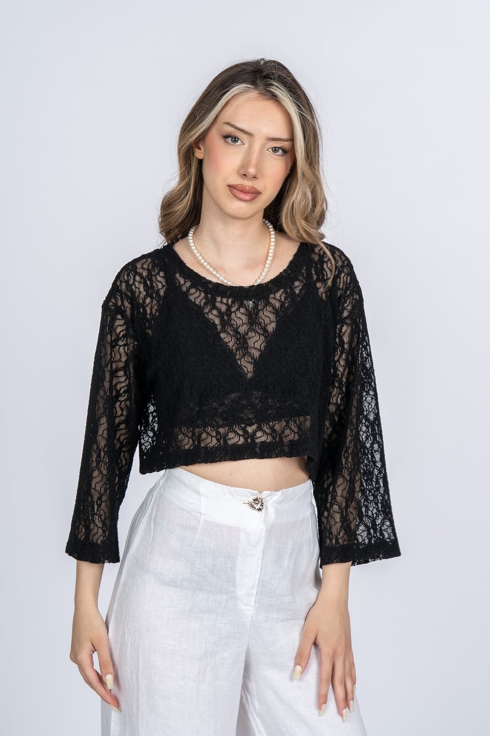 Aviana Modern Tül Bluz 70083