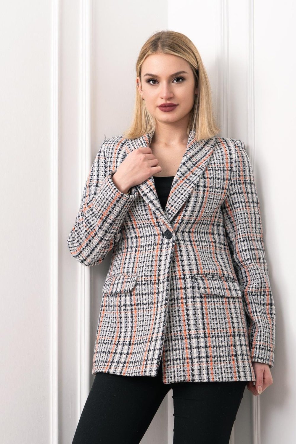 Buklet Elegance Tek Düğmeli Ceket – 8629