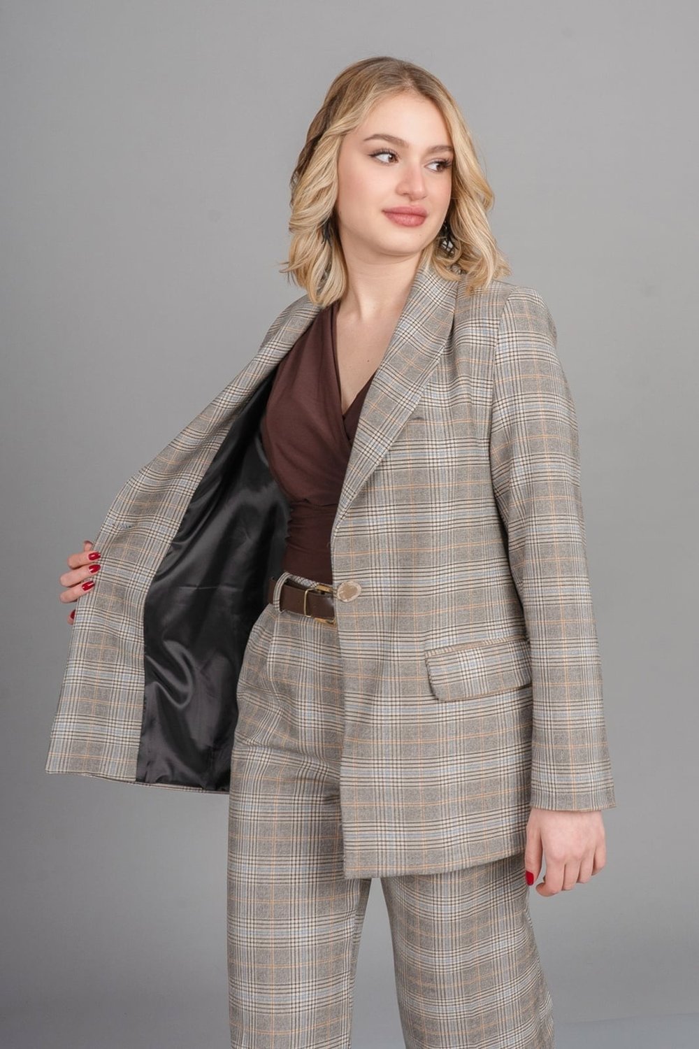 DOLLY PÖTİKARE BLAZER TEK CEKET 8633