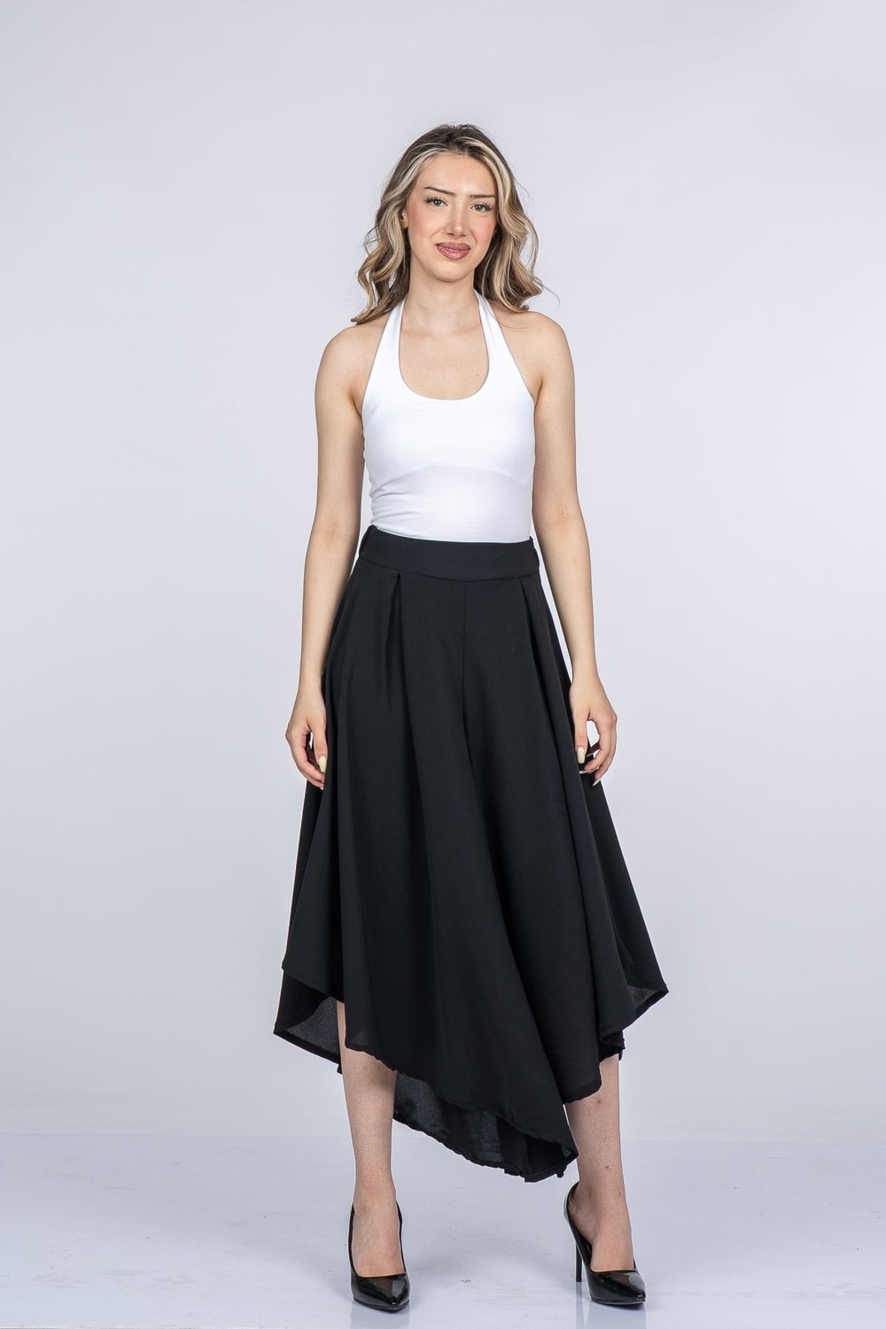 Lavelle Yüksek Bel Şalvar Model Kısa Paça Pantolon 30402