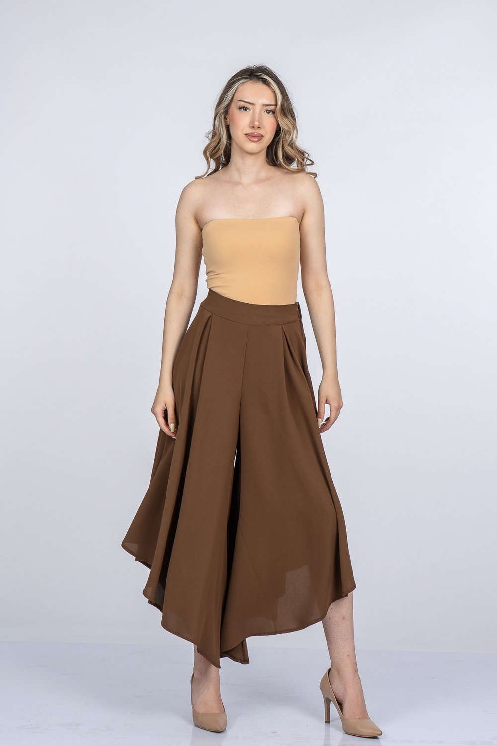 Lavelle Yüksek Bel Şalvar Model Kısa Paça Pantolon 30402