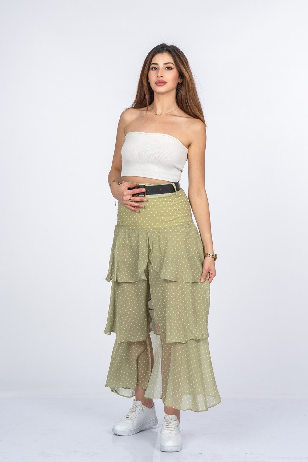 Trend Model Kemerli Çingene Etek 6879