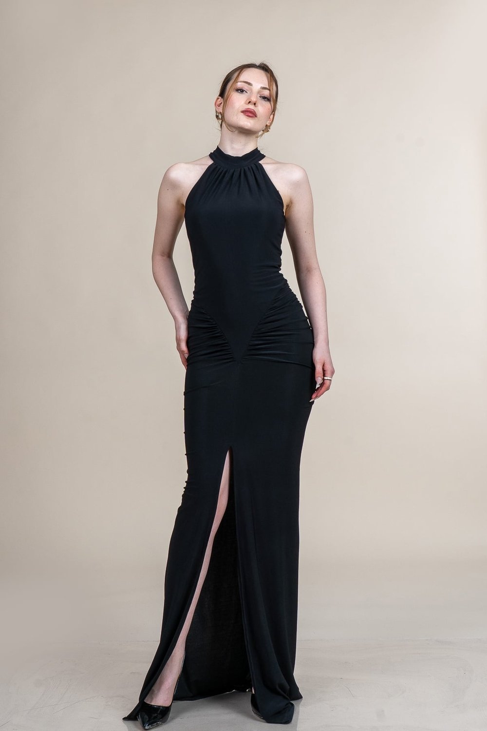 Venezia Slim Yırtmaçlı Elbise 20291