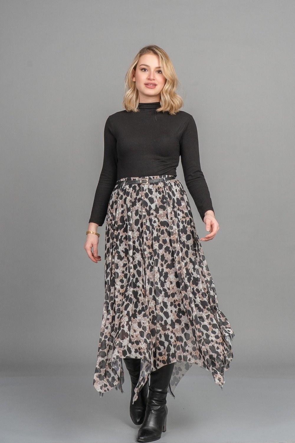 Vogue Asimetrik Tül Elegance Etek 6849
