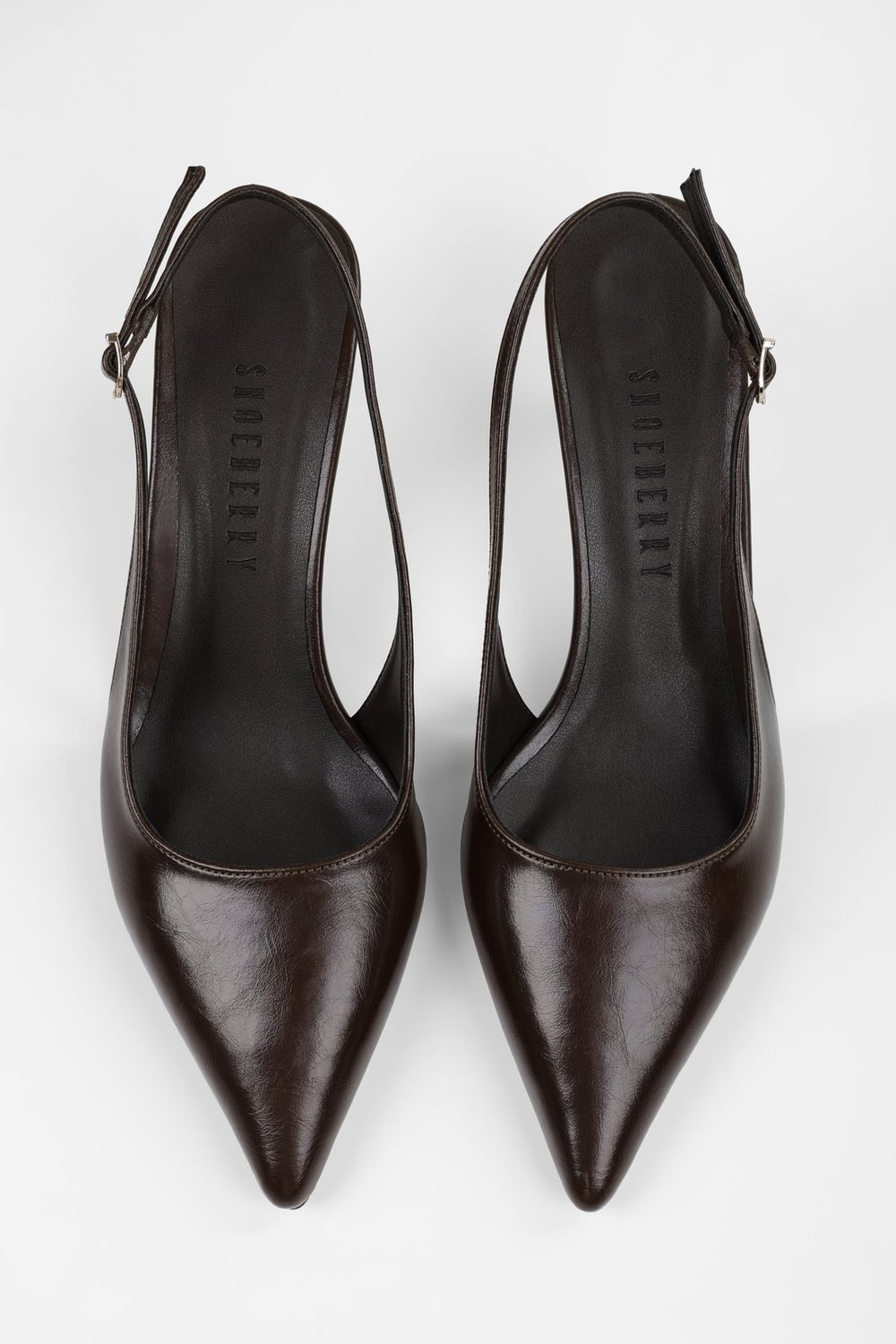 Kadın Estelle Acı Kahve Cilt Stiletto
