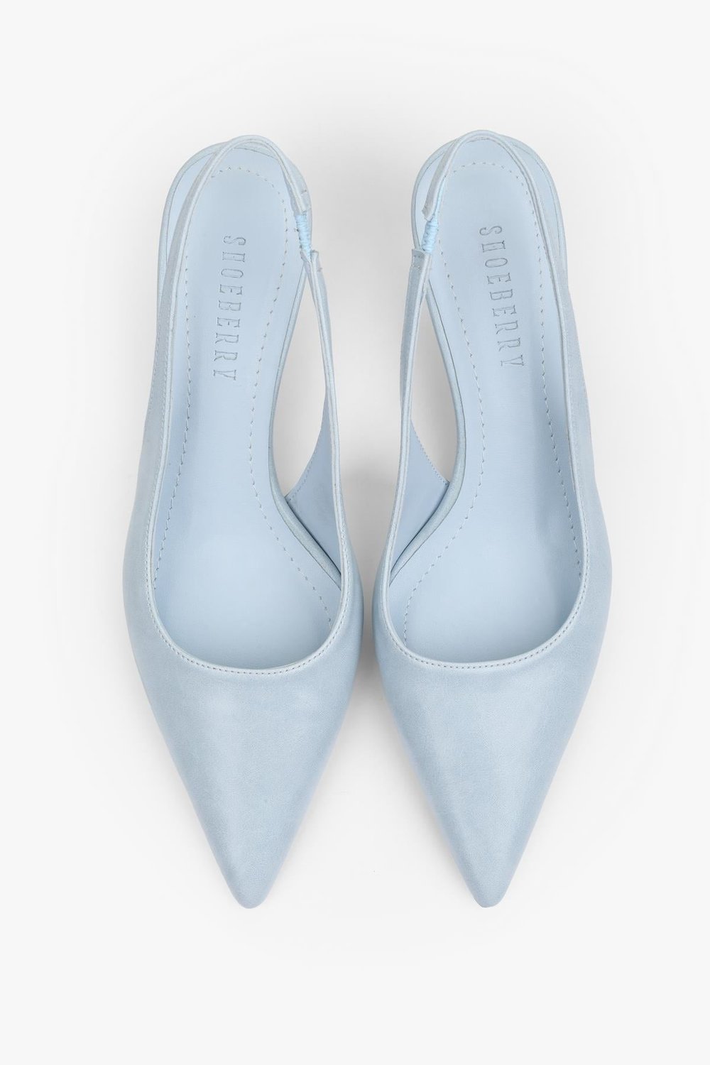 Kadın Kate Bebe Mavisi Cilt Mini Topuklu Stiletto