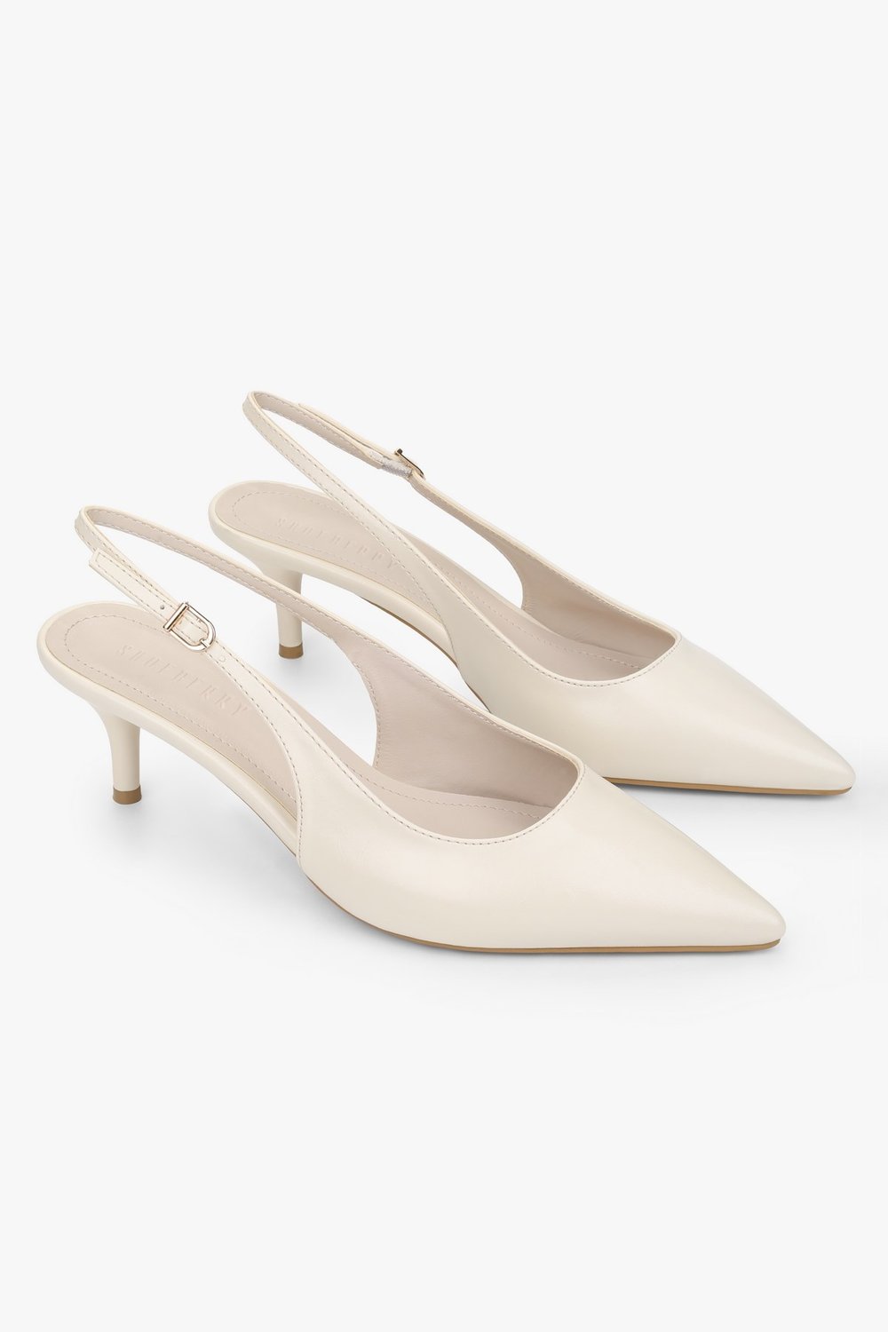 Kadın Kaven Ekru Cilt Mini Topuklu Stiletto