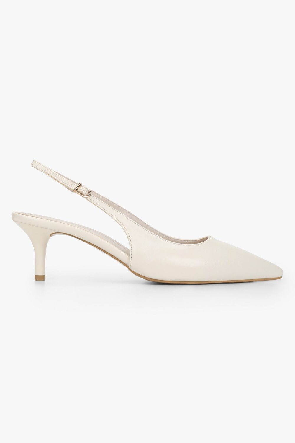 Kadın Kaven Ekru Cilt Mini Topuklu Stiletto