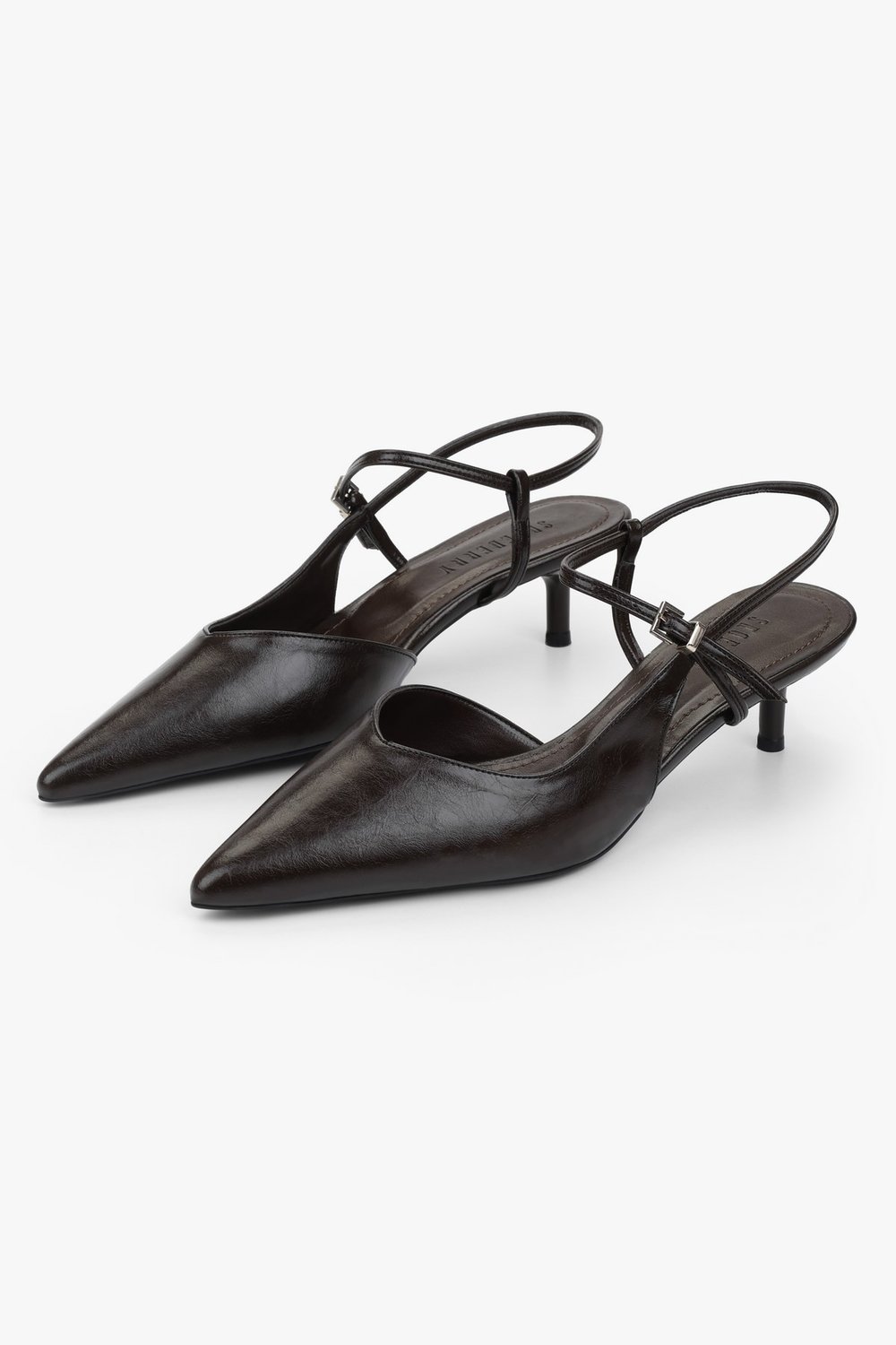 Kadın Lea Kahve Cilt Stiletto