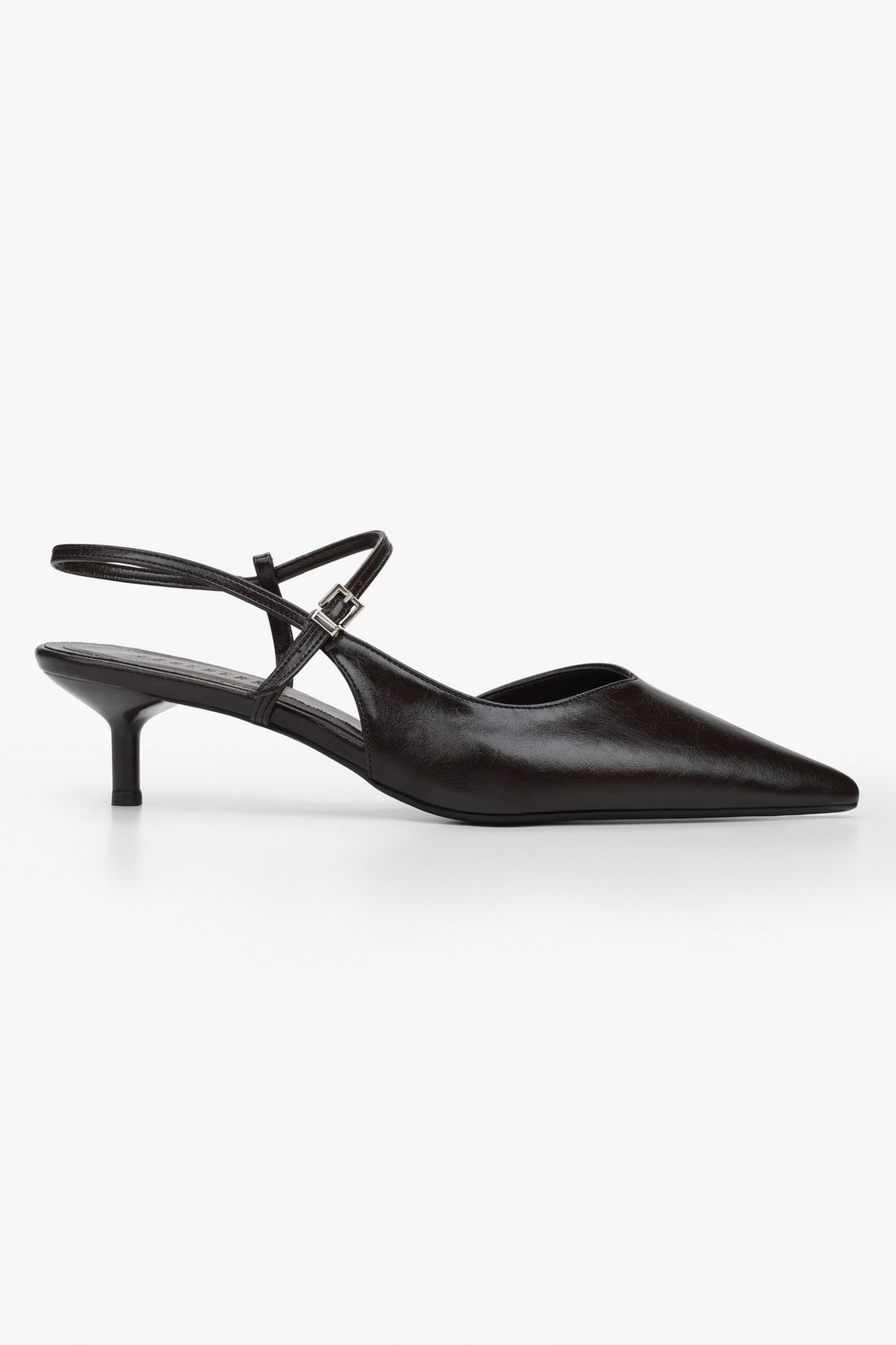Kadın Lea Kahve Cilt Stiletto
